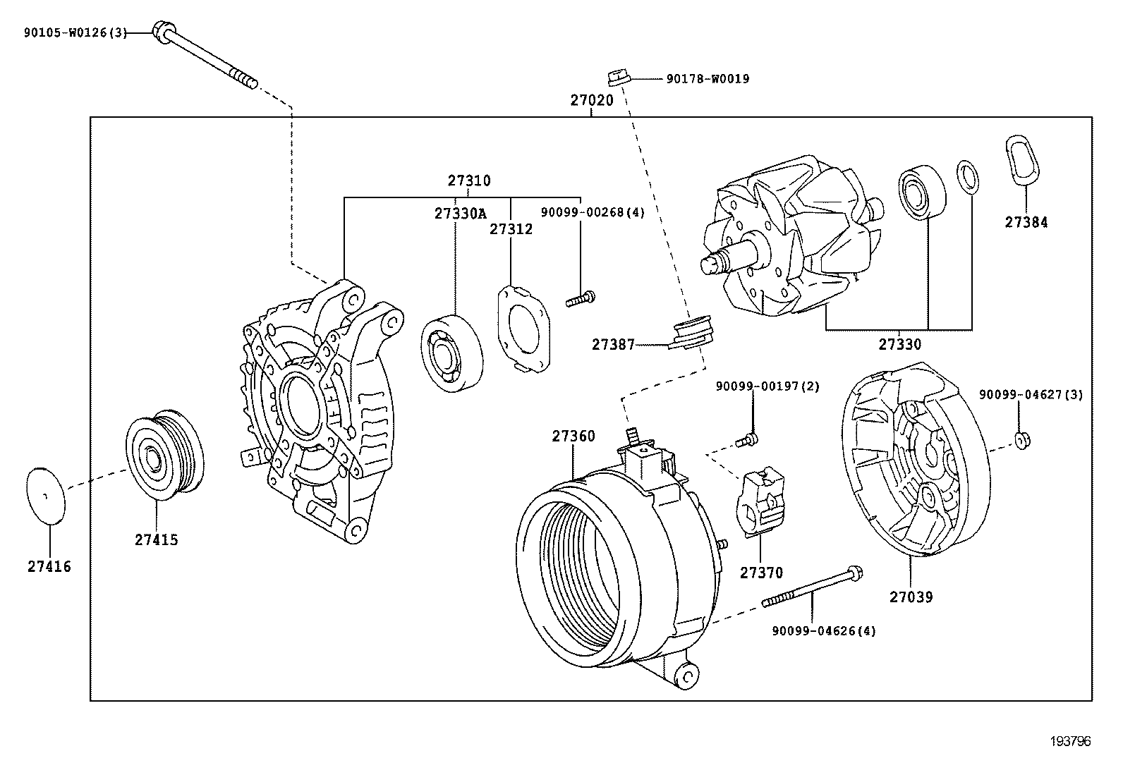 3312 SHIFT LEVER & RETAINER